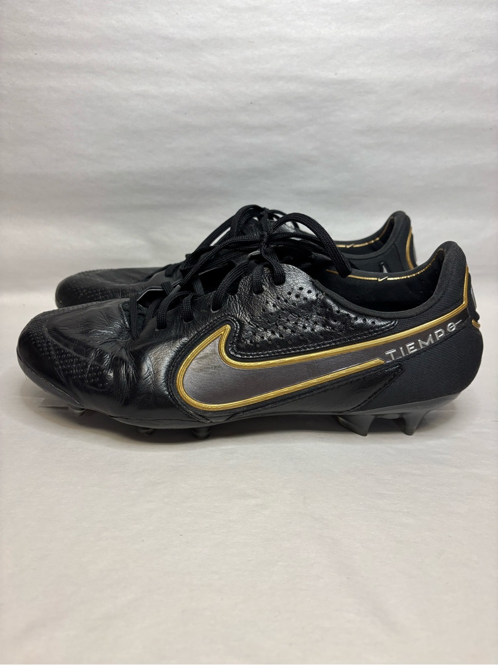Nike Tiempo Legend 9 Elite FG "Black Metallic Gold" Mens 6/Womens 7.5 #6050